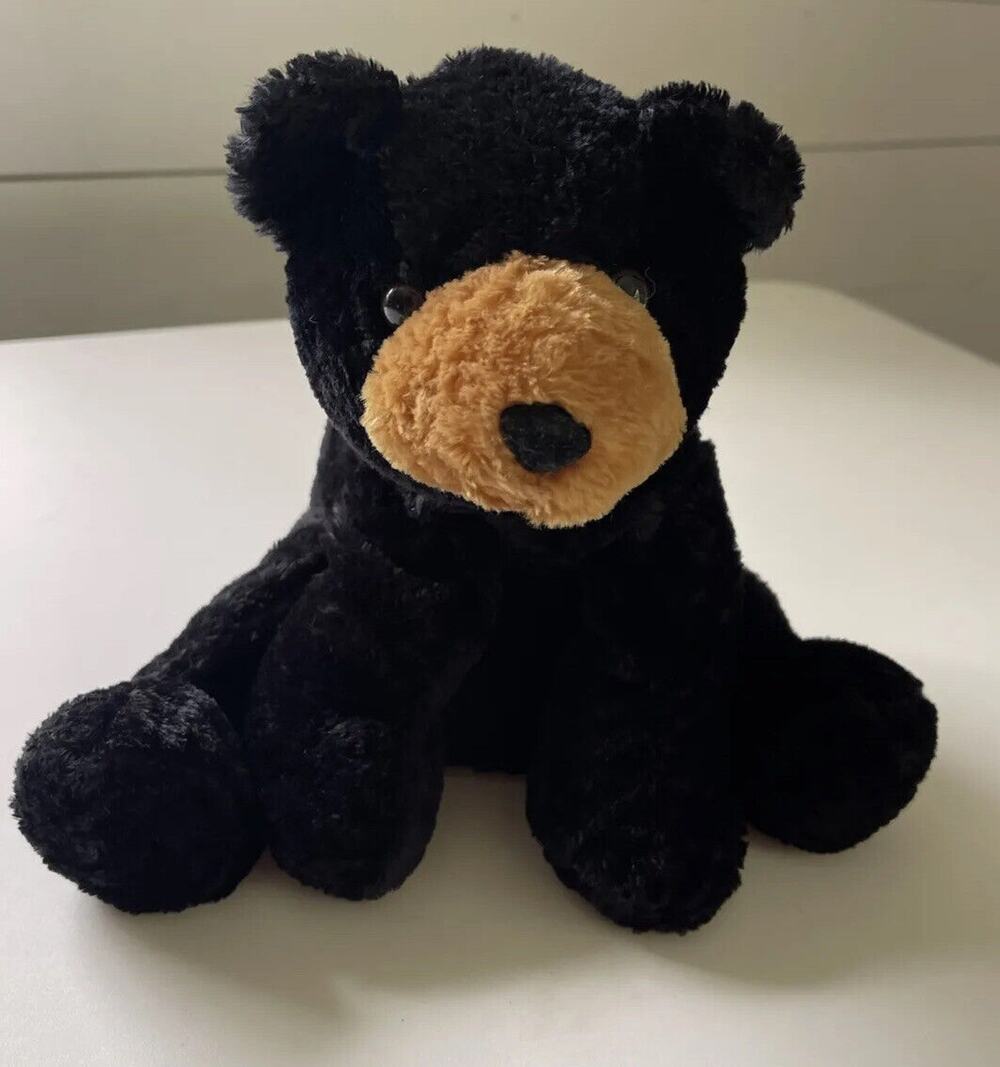 Mary Meyer Flip Flops Plush Stuffed Animal Black Bear Brown Nose Floppy